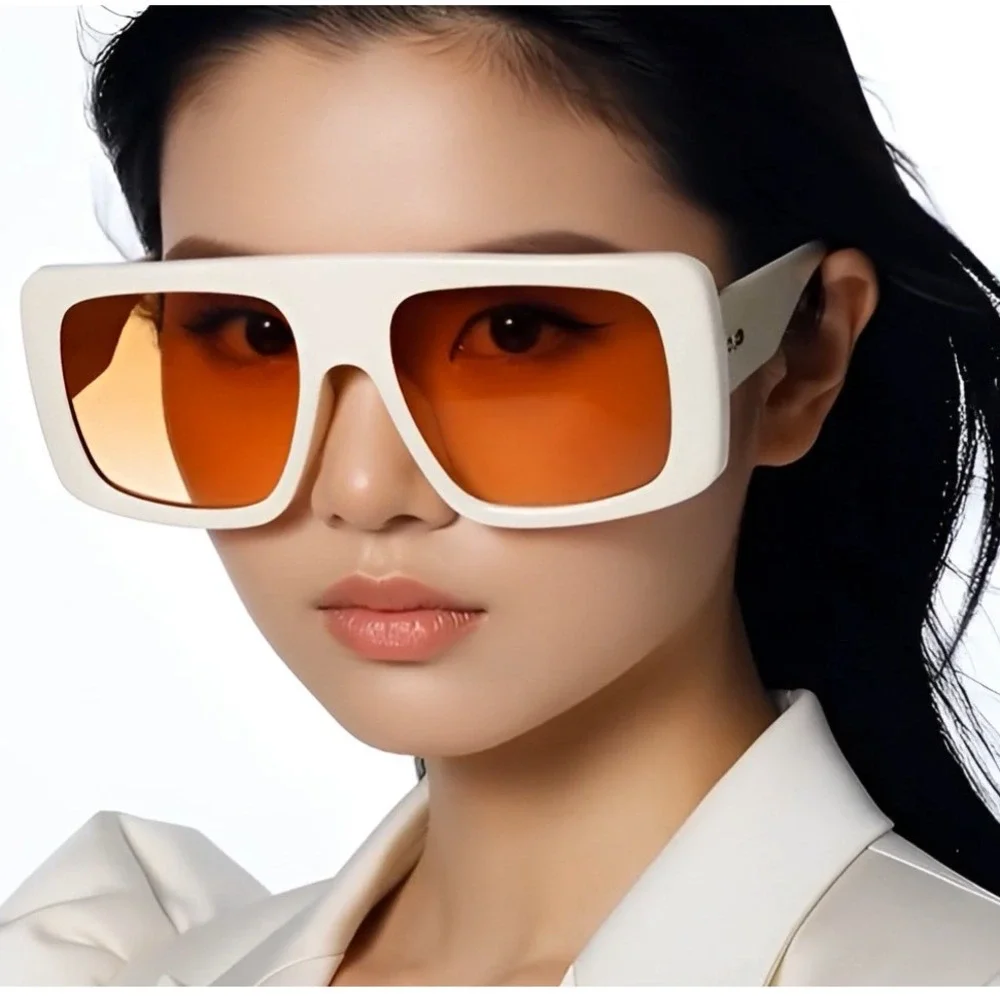 Oversized XL Square Sunglasses Fashion Bold Frame Women Trendy Sun Glasses Gafas